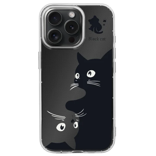 Силиконов калъф Ultra Trendy за iPhone 15 Pro, Котка 1