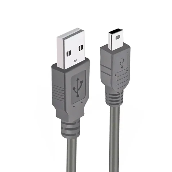 USB КАБЕЛ 1.5M MINI 5P, сив 1