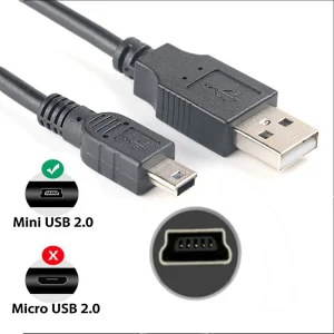 USB КАБЕЛ 1.5M MINI 5P, сив 3
