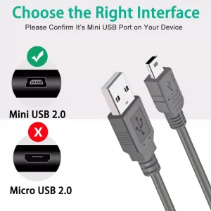 USB КАБЕЛ 1.5M MINI 5P, сив 4