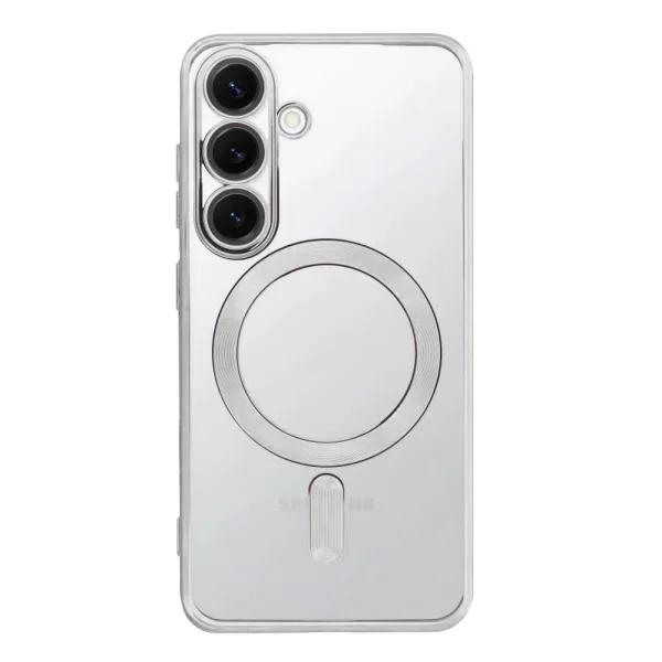 Silicone case Electro Mag Cover for Samsung Galaxy S25 FE, silver 1