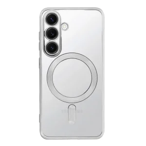 Силиконов калъф Electro Mag Cover за Samsung Galaxy S25 FE, сребрист