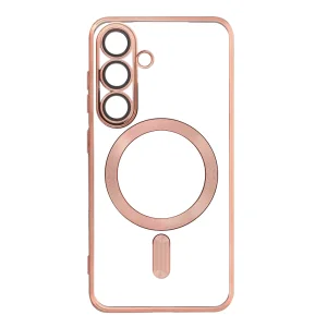 Silicone Case Electro Mag Cover for Samsung Galaxy S25 FE, rose-gold 3