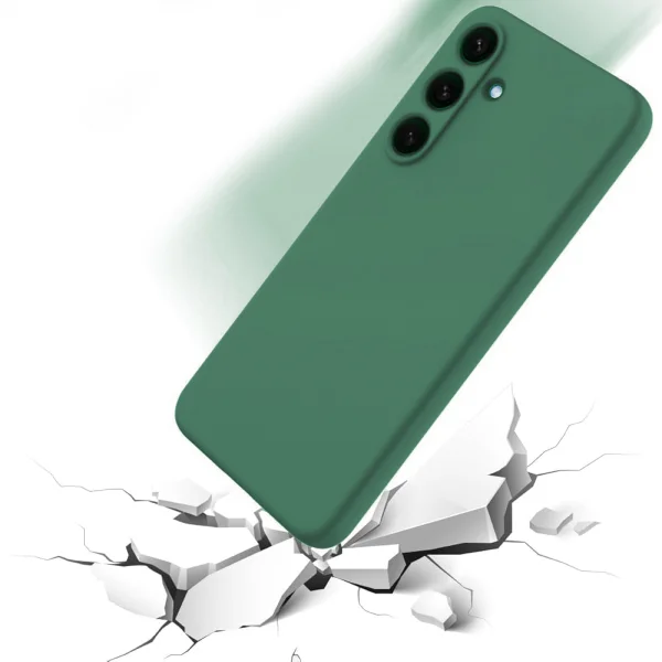 Silicone case Matte for Samsung Galaxy S25 FE, green 3