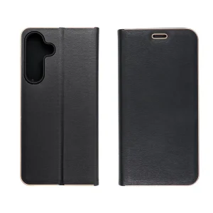 Калъф Тефтер LUNA Gold за Samsung Galaxy S25 FE, черен 4