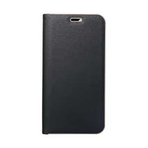 Калъф Тефтер LUNA Gold за Samsung Galaxy S25 FE, черен