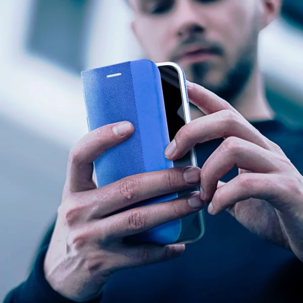 Калъф Тефтер SENSITIVE за Samsung Galaxy S25 FE, син 3