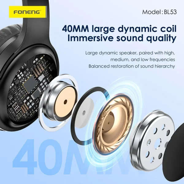 Безжични слушалки wireless Foneng BL53, черен 2