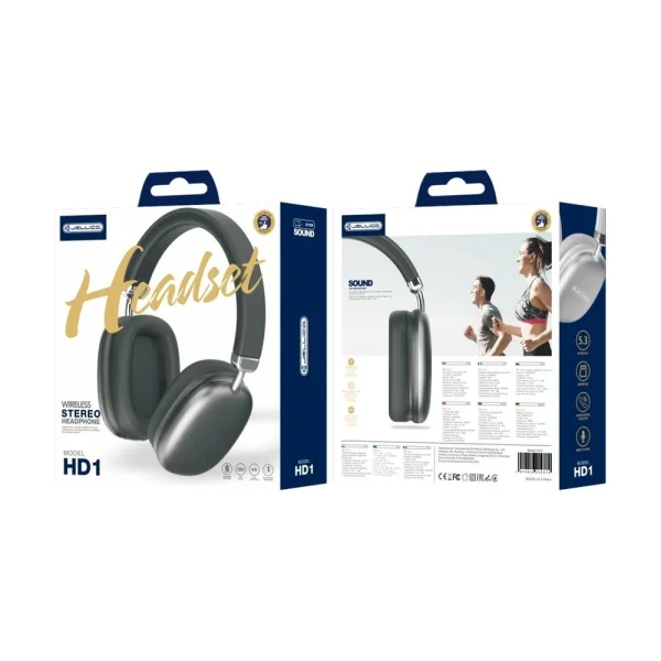 Безжични слушалки Jellico HD1, Bluetooth 5.3, черен 4