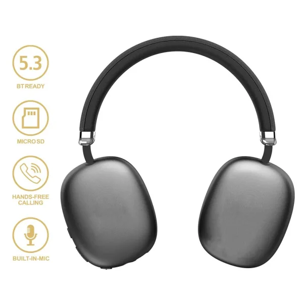 Безжични слушалки Jellico HD1, Bluetooth 5.3, черен 3