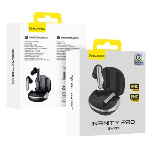 Wireless earphones Blavec TWS Bluetooth BW-03 Infinity Pro ANC+ENC, BW03IP-B, black 4