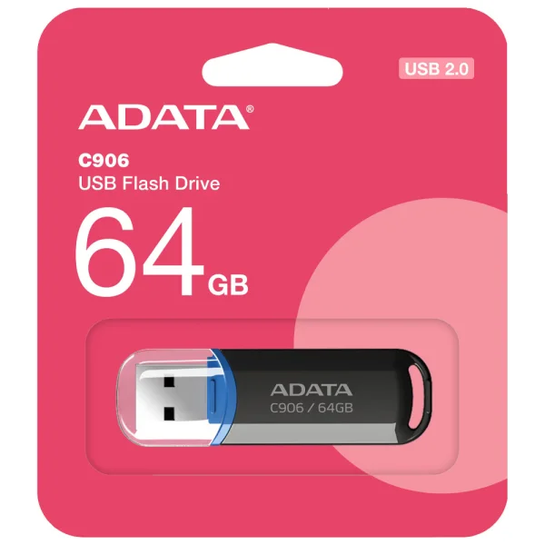 Флаш памет Adata 64GB, USB, C906, черен 3