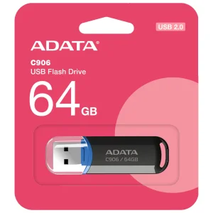 Флаш памет Adata 64GB, USB, C906, черен 3