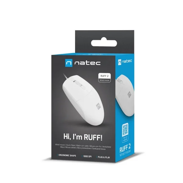 Optical Mouse Natec Ruff 1000 DPI, white 5