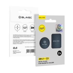Metal Plates Blavec BM-01, 40mm, 40x58mm, Carbon, black 4