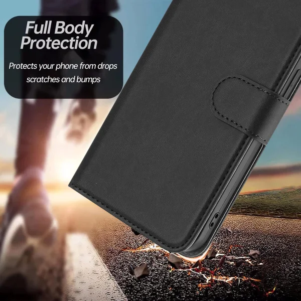 Калъф Тефтер Leather за Xiaomi Redmi A5 4G, Черен 2