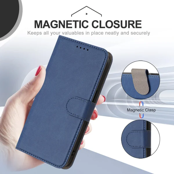 Калъф Тефтер Leather за Xiaomi Redmi A5 4G, Син 5