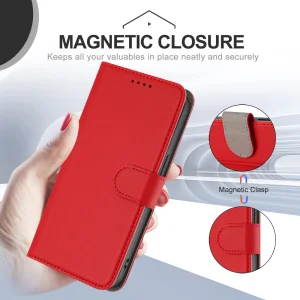 Leather Book Case for Xiaomi Redmi A5 4G, red 5