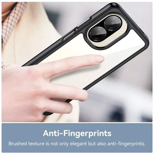 Shockproof case Acrylic for Xiaomi Redmi A5 4G, black-transparent 5
