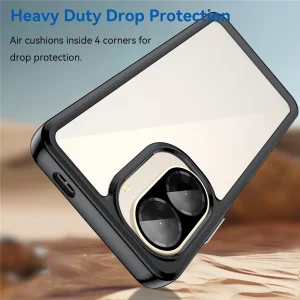 Shockproof case Acrylic for Xiaomi Redmi A5 4G, black-transparent 3