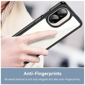 Shockproof case Acrylic for Xiaomi Redmi A5 4G, black-transparent 5