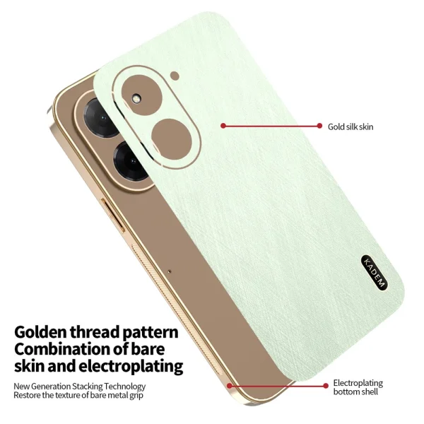 Удароустойчив калъф KADEM Silk за Xiaomi Redmi A5 4G, зелен 4