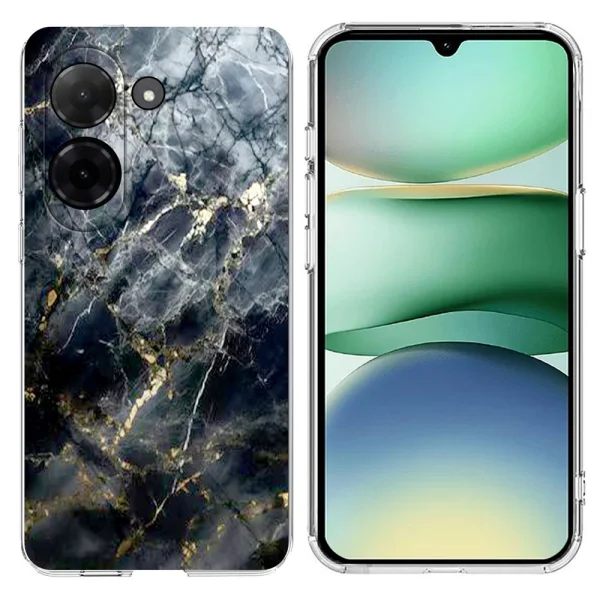 Silicone Case Marble Pattern for Xiaomi Redmi A5 4G, black marble 1