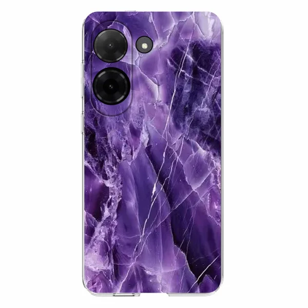 Silicone Case Marble Pattern for Xiaomi Redmi A5 4G, Purple Marble 2