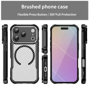 Калъф MagSF Hybrid Carbon за iPhone 18 Pro Max, черен 5