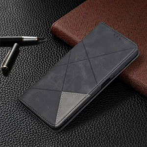 Leather Prismatic Flip Case for Samsung Galaxy A03s, Black 5