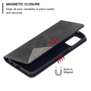 Leather Prismatic Flip Case for Samsung Galaxy A03s, Black 6