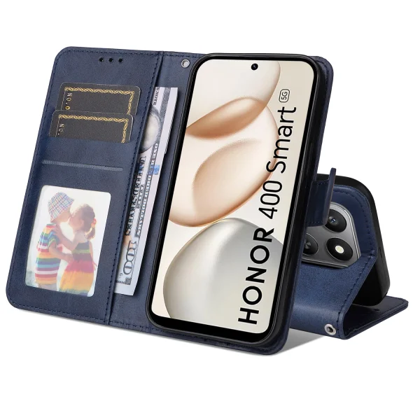 Wallet Case for Honor 400 Smart 5G / X7d 4G, Blue 2
