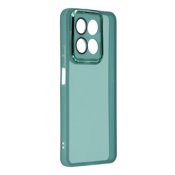 Frame Electroplated Silicone Case for Honor 400 Smart 5G / X7d 5G, green-transparent 2