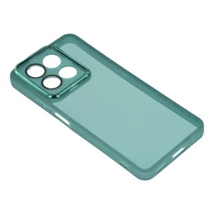 Frame Electroplated Silicone Case for Honor 400 Smart 5G / X7d 5G, green-transparent 3