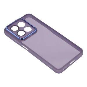 Silicone case Frame Electroplated for Honor 400 Smart 5G / X7d 5G, purple-transparent 3
