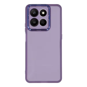 Silicone case Frame Electroplated for Honor 400 Smart 5G / X7d 5G, purple-transparent