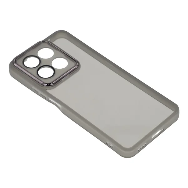 Silicone case Frame Electroplated for Honor 400 Smart 5G / X7d 5G, black-transparent 3