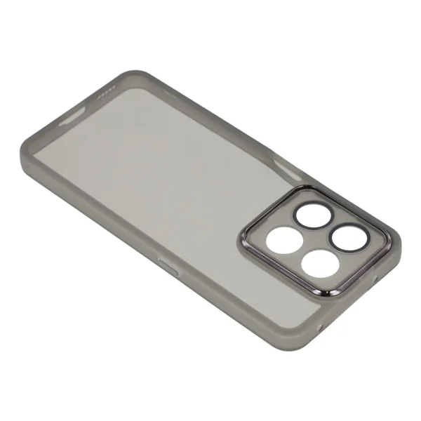 Silicone case Frame Electroplated for Honor 400 Smart 5G / X7d 5G, black-transparent 4