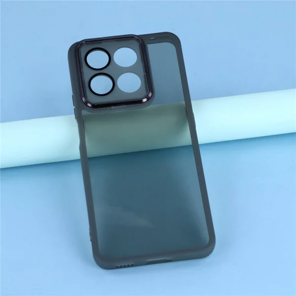 Silicone case Frame Electroplated for Honor 400 Smart 5G / X7d 5G, black-transparent 5