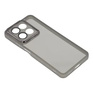 Silicone case Frame Electroplated for Honor 400 Smart 5G / X7d 5G, black-transparent 3