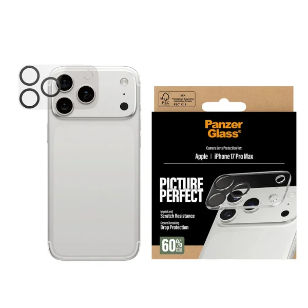 Стъклен Протектор за камера PanzerGlass PicturePerfect за iPhone 18 Pro Max, Прозрачен 1
