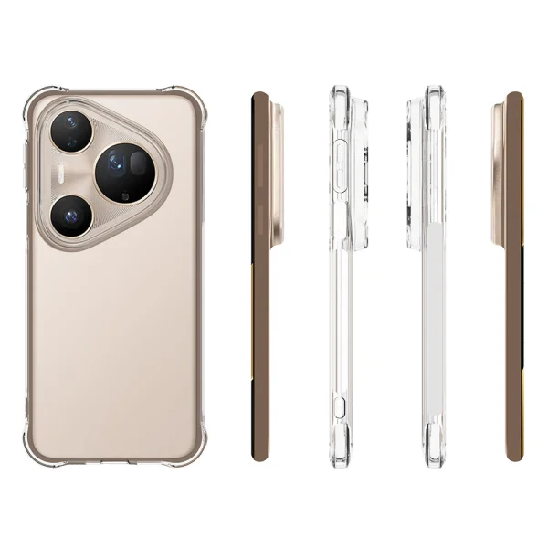 Силиконов калъф WANLONFENG TM за Huawei Pura 80 Ultra, 2 mm, Прозначен 3