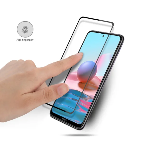 Tempered Glass Protector Full Glue for Xiaomi Redmi 10, Black 6