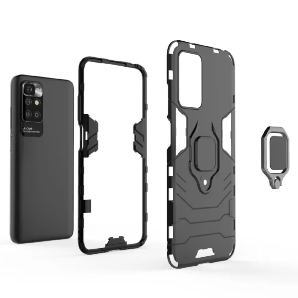 Удароустойчив Калъф Hybrid Cover за Xiaomi Redmi 10, Черен 5