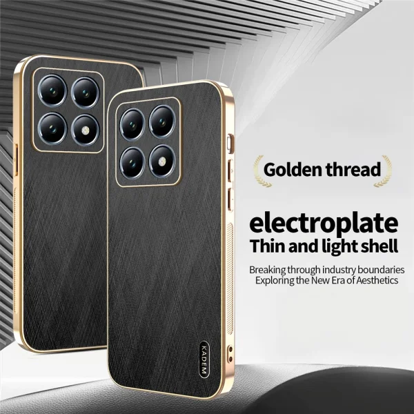 Удароустойчив калъф KADEM Silk за Xiaomi 15T, черен 2