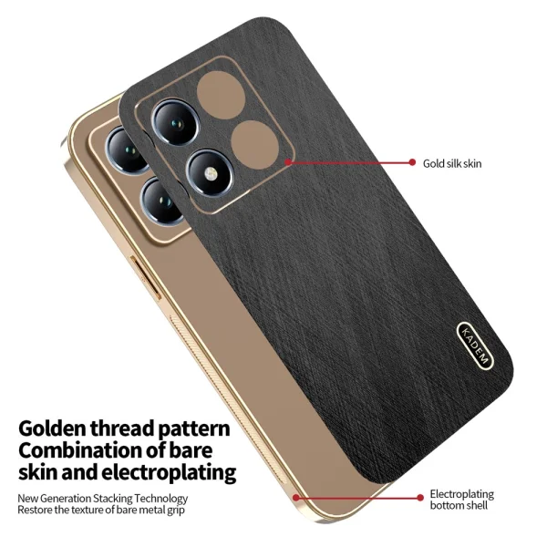 Удароустойчив калъф KADEM Silk за Xiaomi 15T, черен 6