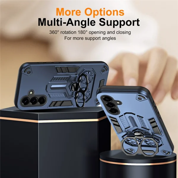 Shockproof case Ring Holder Kickstand for Samsung Galaxy A56 5G, Blue 3