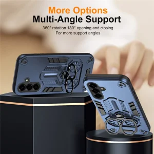 Shockproof case Ring Holder Kickstand for Samsung Galaxy A56 5G, Blue 3