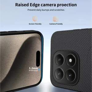 Shockproof case MagSF Carbon for Xiaomi 15T, black 3