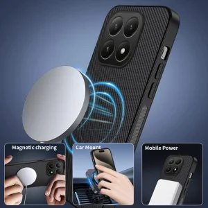 Shockproof case MagSF Carbon for Xiaomi 15T, black 4